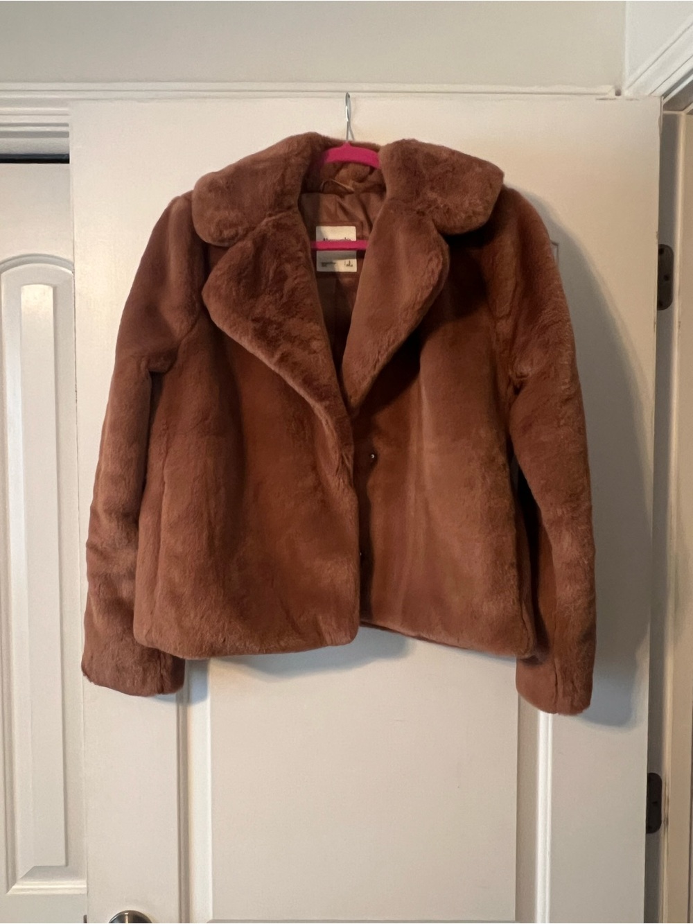 Abercrombie Faux Fur Brown Coat